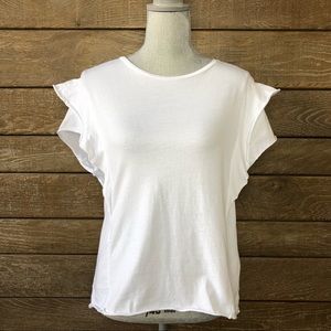 ZARA Trafaluc Flutter Butterfly Sleeve TShirt